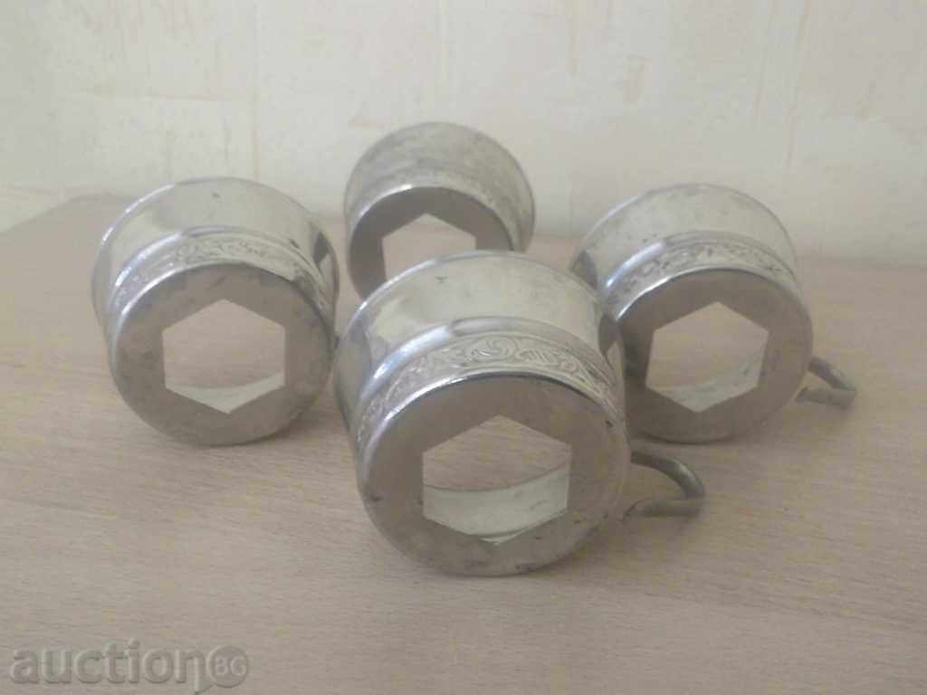 Auction No * 1573 old metallic Russian podcasts-4 pieces-marking MNC Auction No * 1573 old metallic Russian podcasts-4 pieces-marking MNC