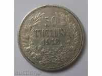 50 stotinki 1913 ασημένια Βουλγαρία - ασημένιο νόμισμα №4