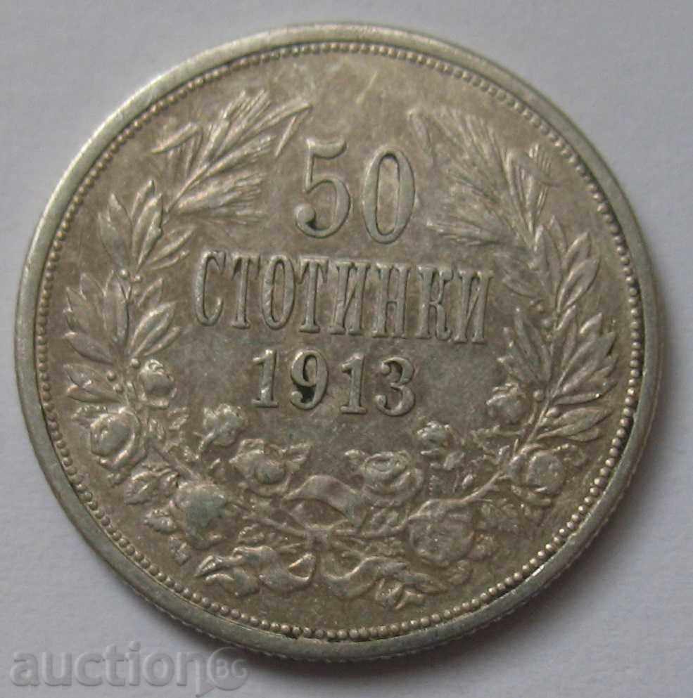50 stotinki 1913 Bulgaria de argint - monedă de argint №8