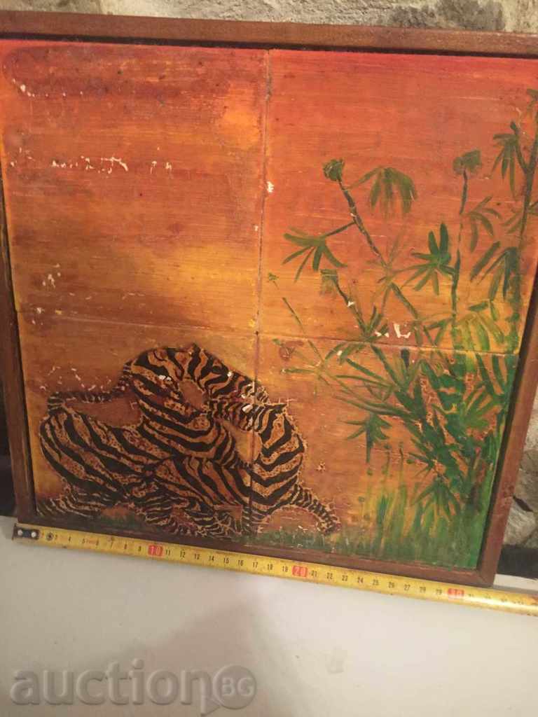 Delivery of painted picture on tiles Delivery of painted picture on tiles