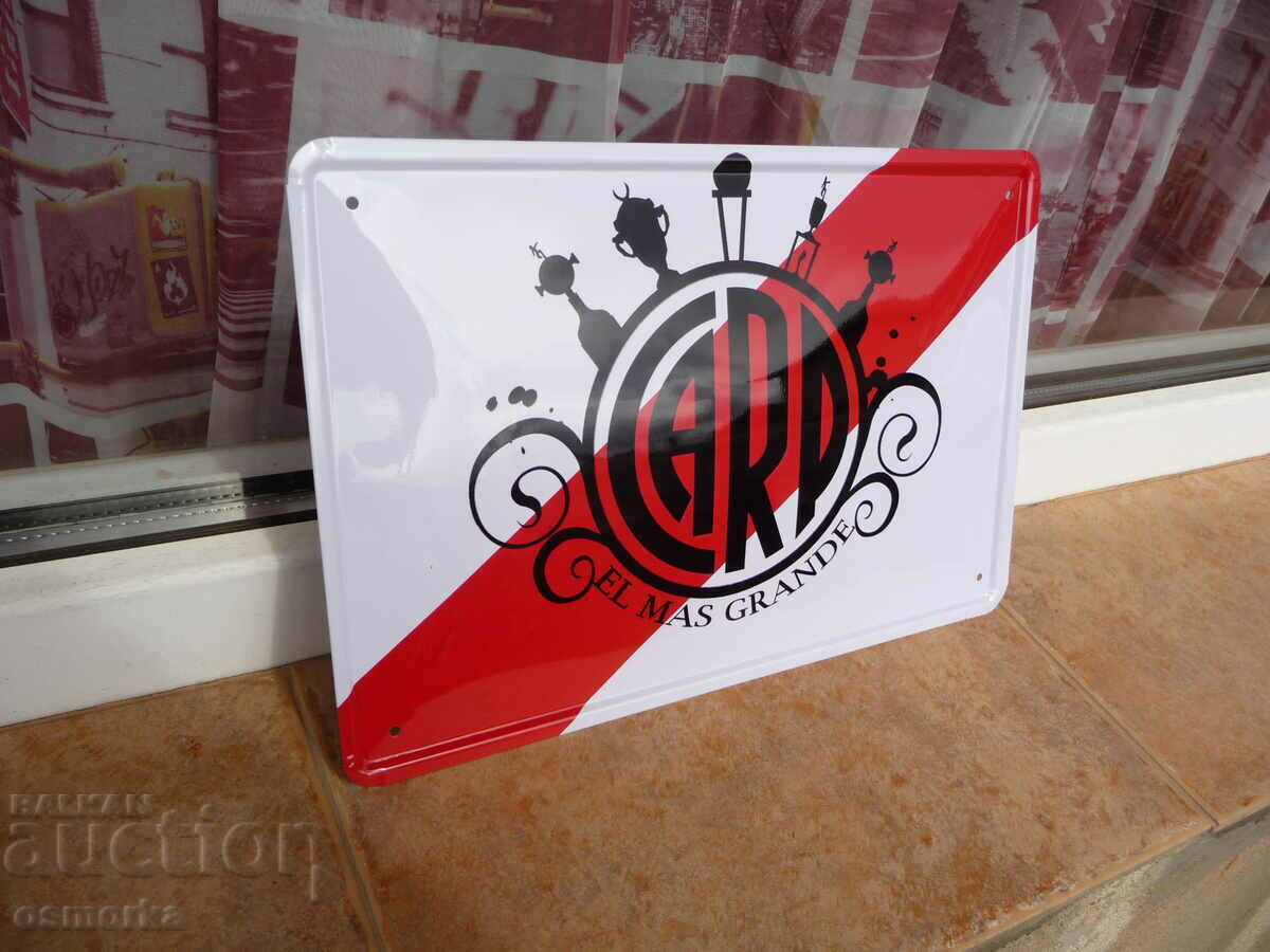 Metal Plate Sports Club River Plate Argentina Football with price 18.00 BGN | € 9.20