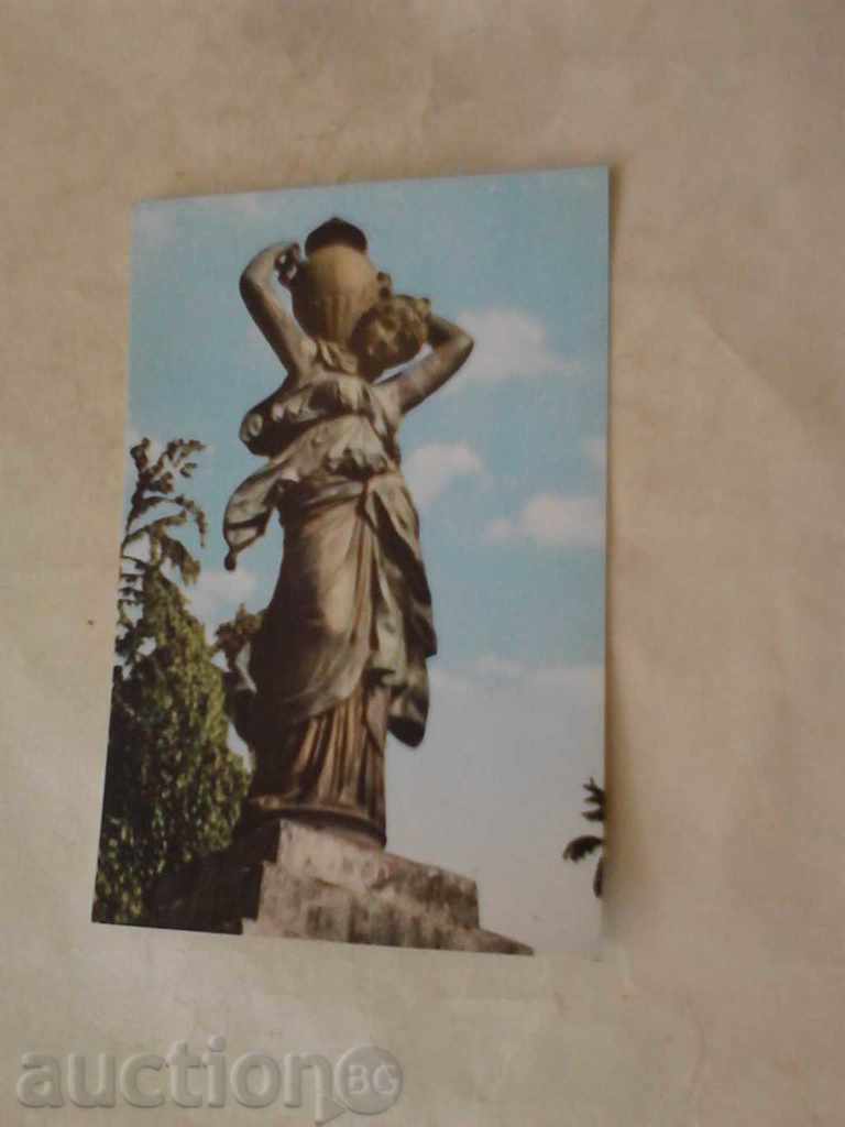 Пощенска картичка Разград Скулптура Момина чешма