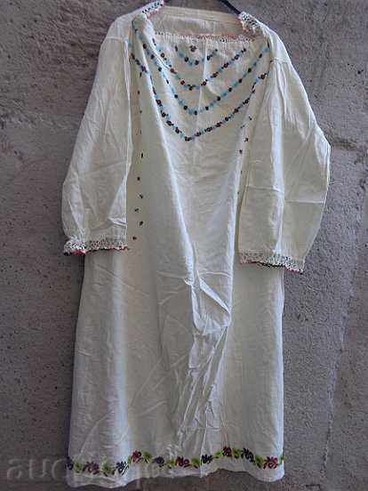 Παλιό νυφικό πουκάμισο με χάντρες και δαντέλα από τυρκουάζ, κοστούμι
