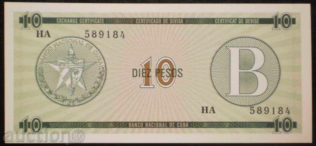 KUBA- 10 pesos -1985g Serie B-UNC-RARE cu preț € 12.78 | 25.00 BGN