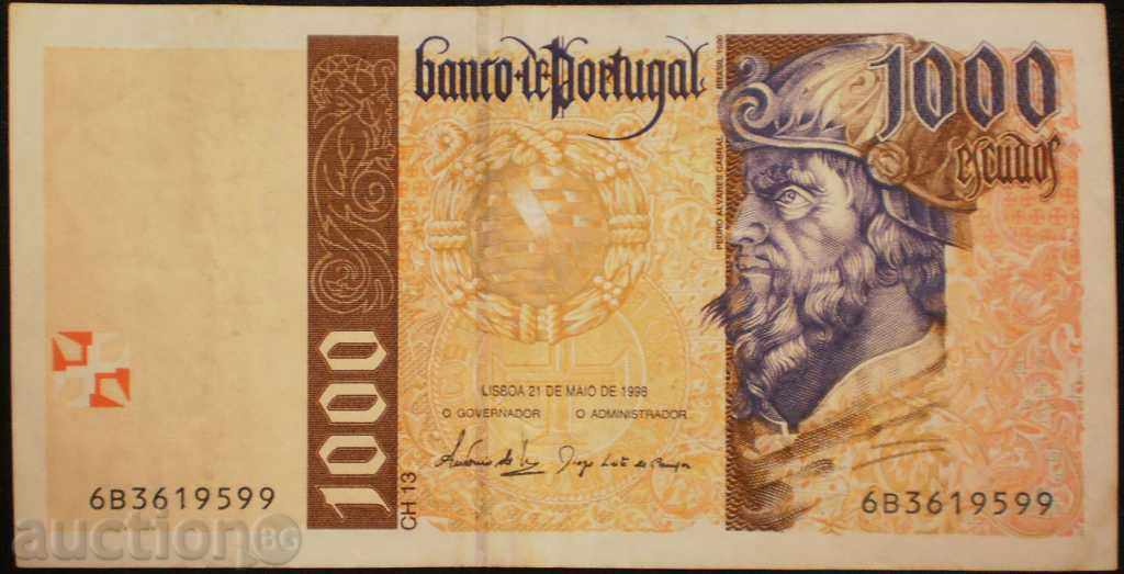 PORTUGALĂ Nave 1000 ESCUDO -1998 -XF-RARE cu preț € 13.80 | 26.99 BGN