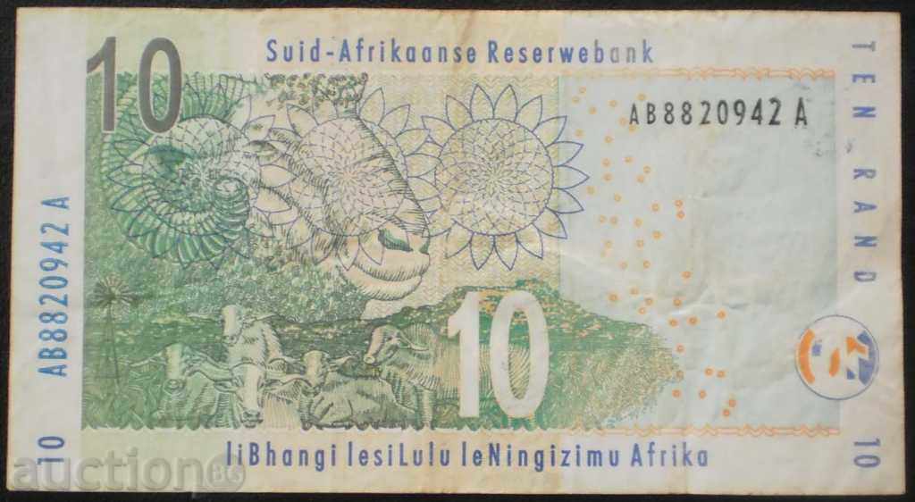 Africa de Sud 10 Rand 1992 Bancnotă rară cu preț € 3.58 | 7.00 BGN
