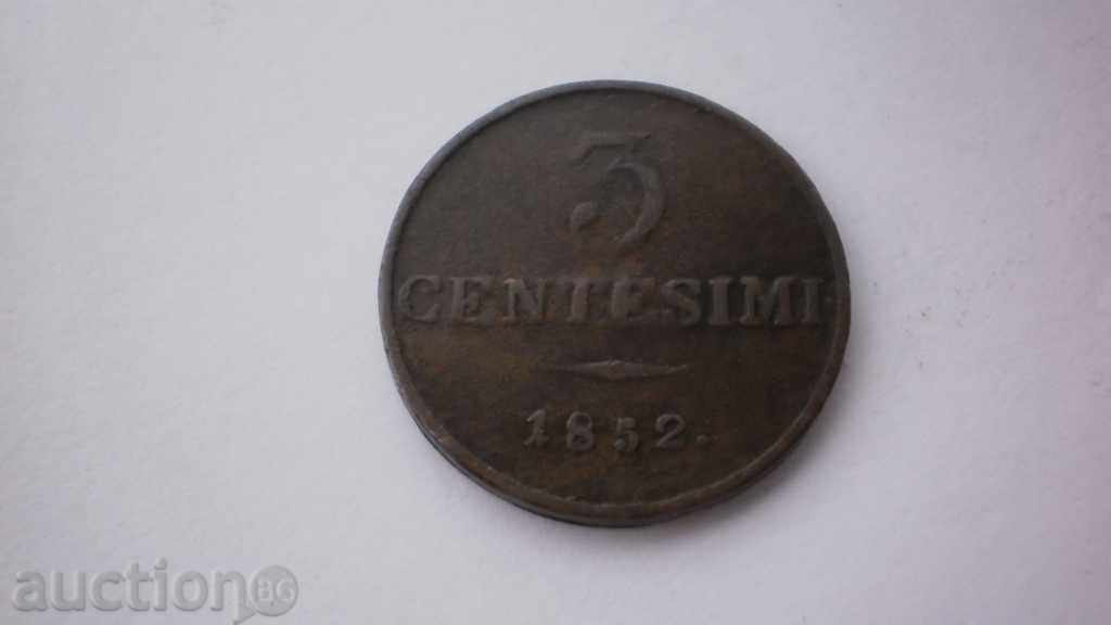 Lombardy and Venice 3 Centessimi 1852 M Rare Coin with price € 11.25 | 22.00 BGN Lombardy and Venice 3 Centessimi 1852 M Rare Coin with price € 11.25 | 22.00 BGN