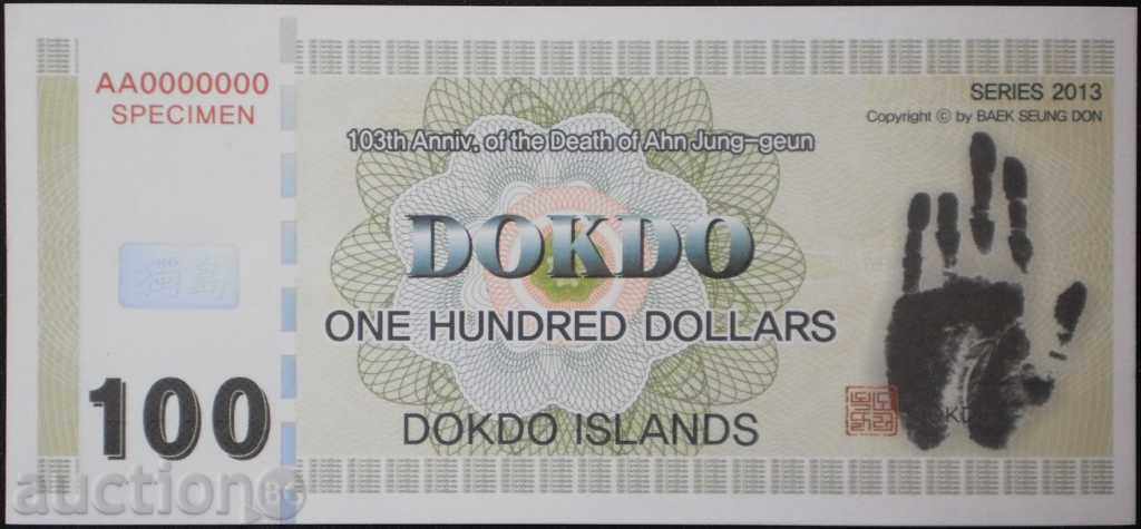 o.DOCOO 100 DOLLARS -2013G -UNC-RARE