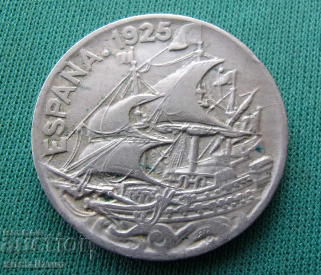 Spain 25 Sentim 1925 Rare