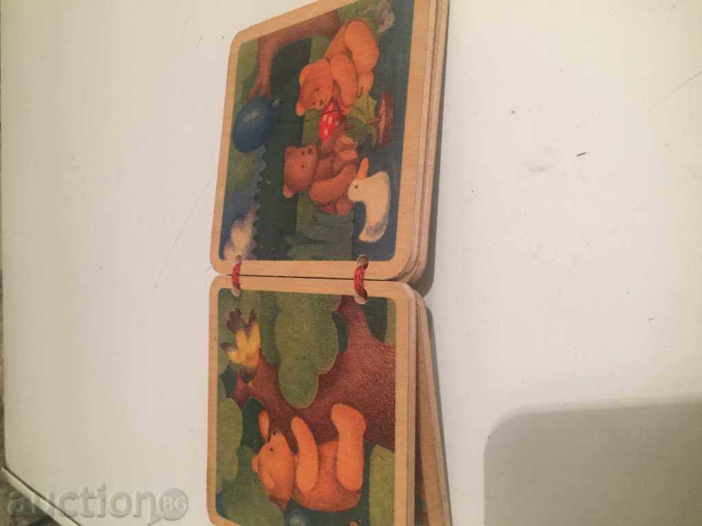 Auction old wooden booklet Auction old wooden booklet