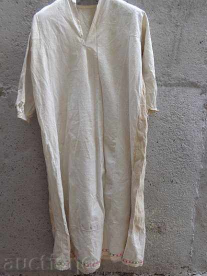 Old authentic hand-woven shirt with embroidery, costume