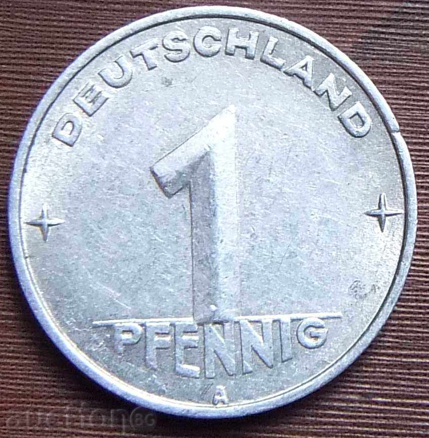 GDR 1 penny 1952 A