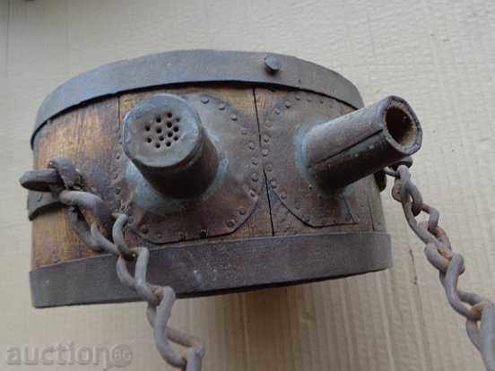 Auction  Old horse bucket, bucket, barrel, wooden, pavour