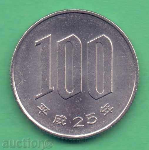 (¯`'•.¸   100 йени 2013  ЯПОНИЯ  UNC-   ¸.•'´¯)