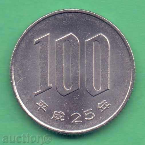 (¯`` • ¸ 100 yen 2013 JAPAN UNC- • • • • ¯)