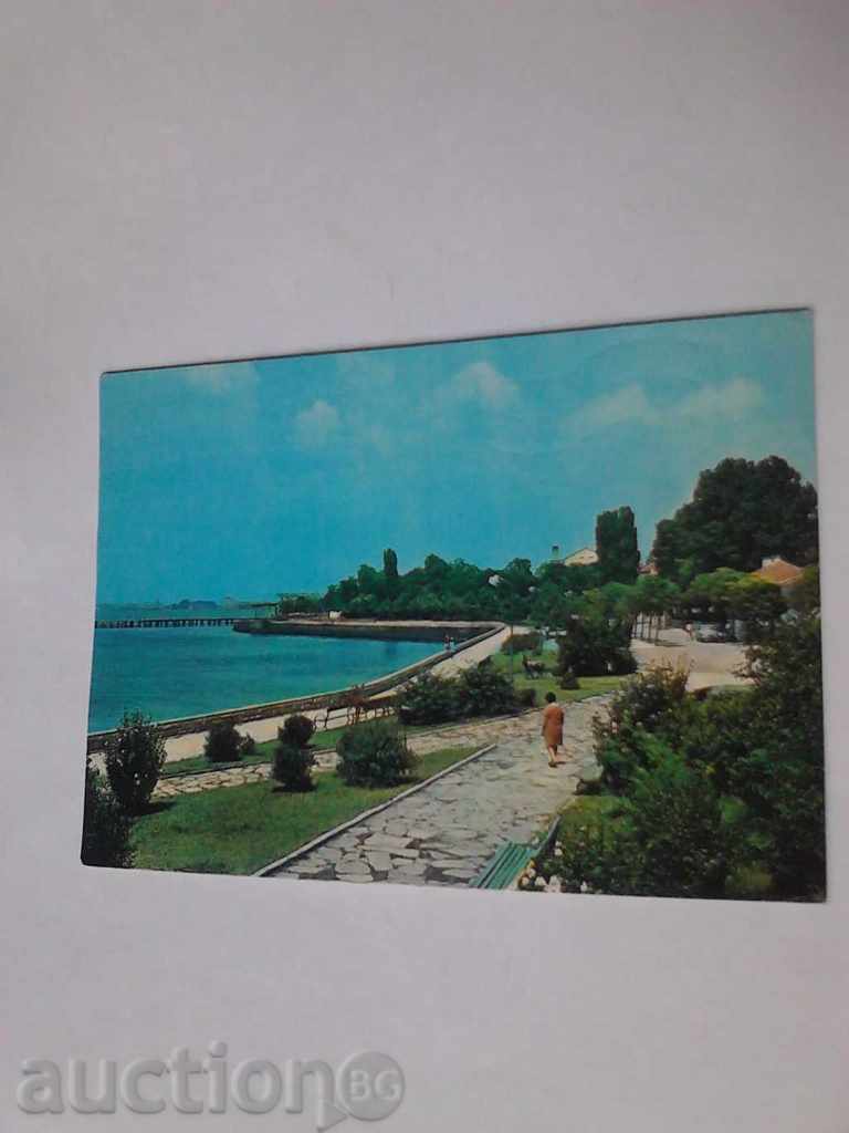 Postcard Pomorie Primorski Boulevard 1976