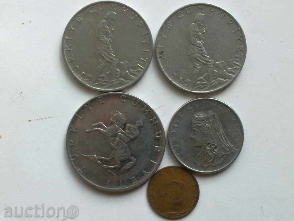 5 pieces of Turkish coins with price 3.00 BGN | € 1.53 5 pieces of Turkish coins with price 3.00 BGN | € 1.53