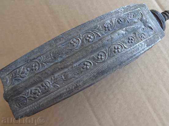 Auction Old Bulgarian lead-tin pavur vetlenik flask 19th century Auction Old Bulgarian lead-tin pavur vetlenik flask 19th century