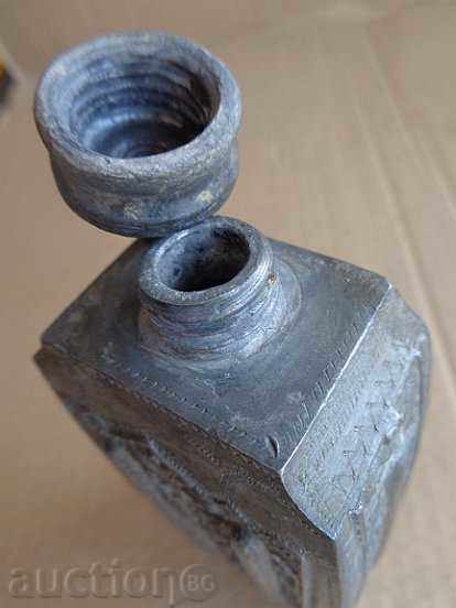 Old Bulgarian lead-tin pavur vetlenik flask 19th century - 6 Old Bulgarian lead-tin pavur vetlenik flask 19th century - 6