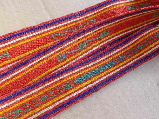 Delivery of Old hand woven belt, belt, poft, costume Delivery of Old hand woven belt, belt, poft, costume