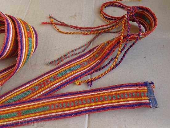 Old hand woven belt, belt, poft, costume - 6 Old hand woven belt, belt, poft, costume - 6