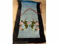 Old hand woven apron with embroidery, costume