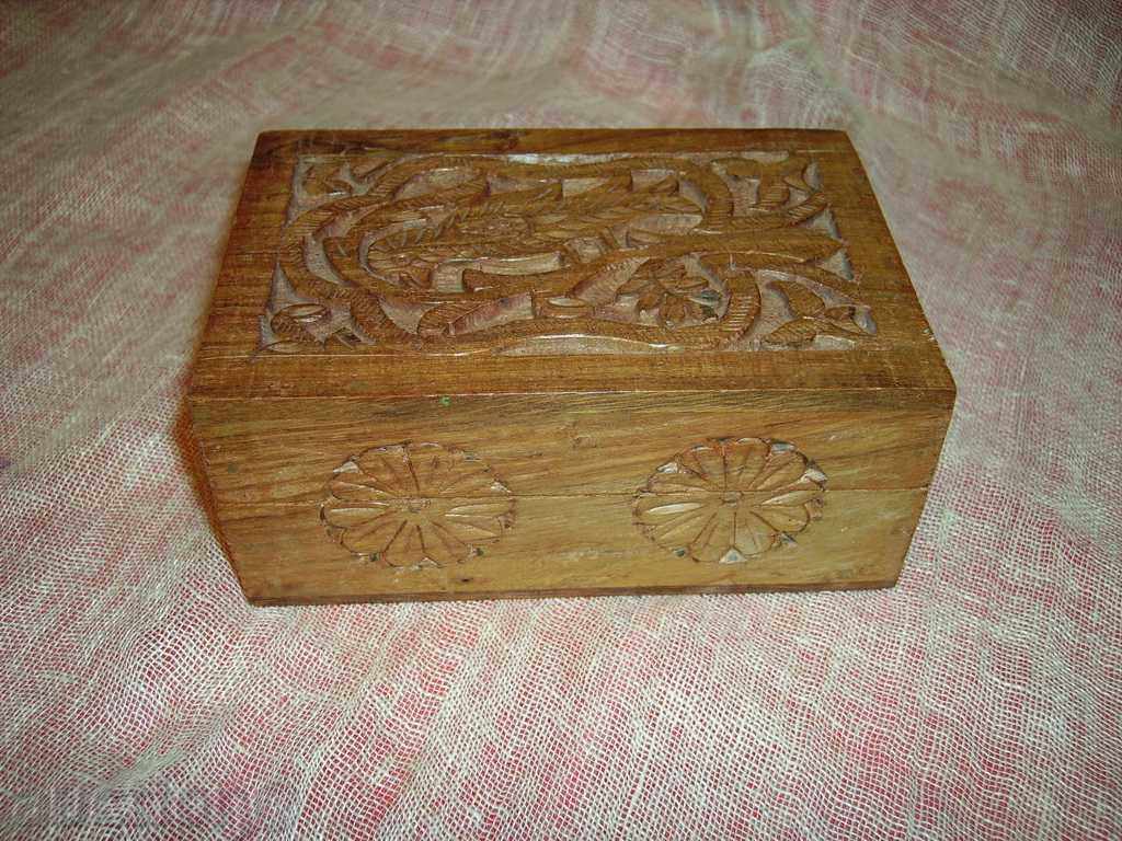 I sell a wooden carved jewelry box with price 35.00 BGN | € 17.90 I sell a wooden carved jewelry box with price 35.00 BGN | € 17.90