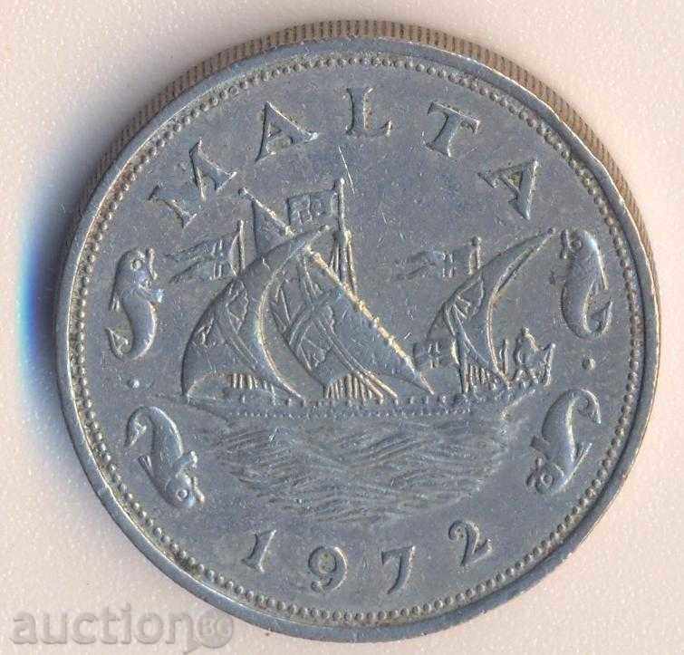 Malta 10 cents 1972, ship