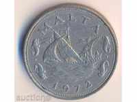 Malta 10 cents 1972, ship