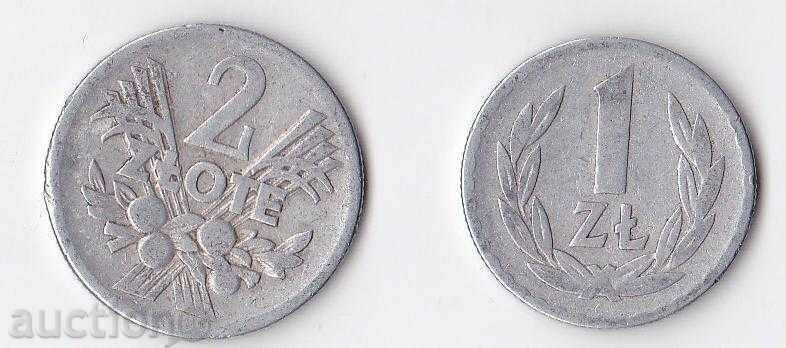 Полша, лот от 2 монети от 1949 и 1958 година