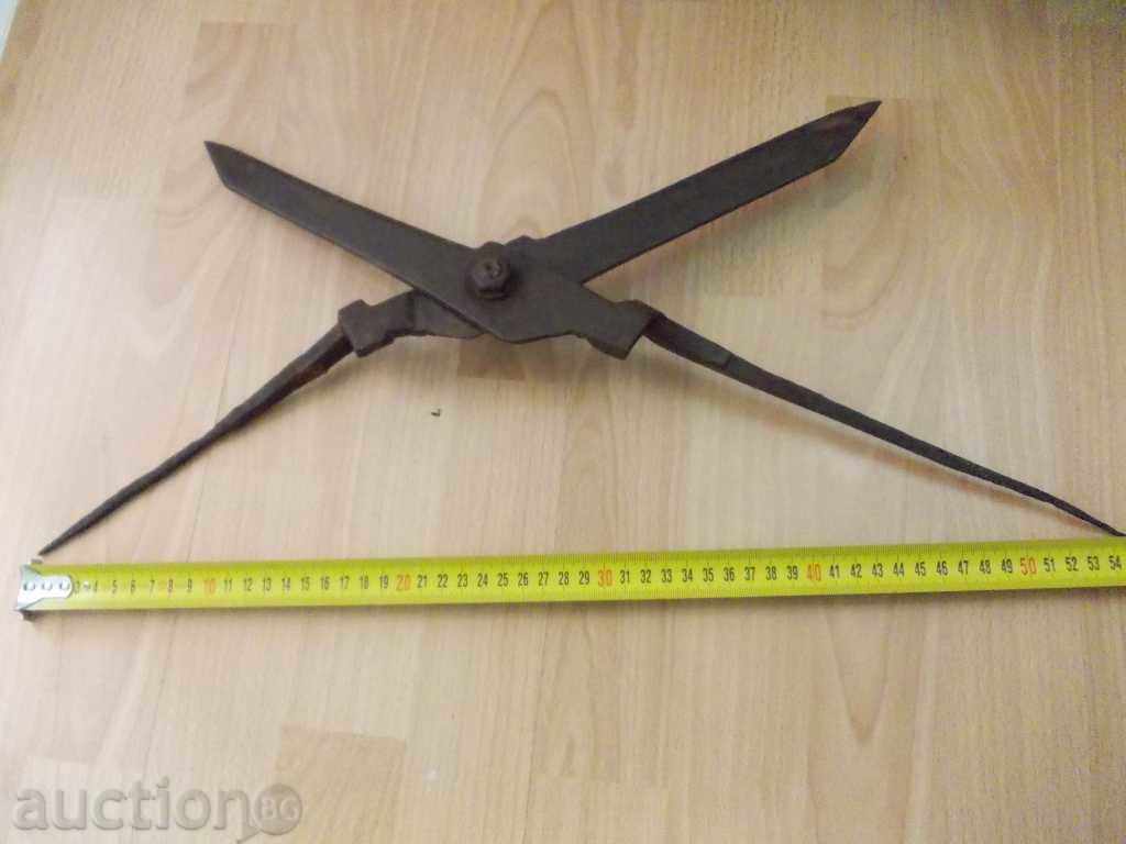 Huge old scissors with price 15.00 BGN | € 7.67 Huge old scissors with price 15.00 BGN | € 7.67