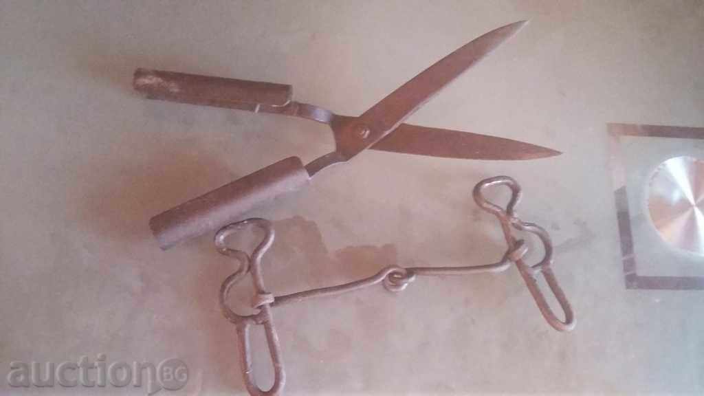 lot of old forged scissors iron