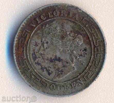 Ceylon 10 cenți, 1894 de argint cu preț 20.00 BGN | € 10.23 Ceylon 10 cenți, 1894 de argint cu preț 20.00 BGN | € 10.23