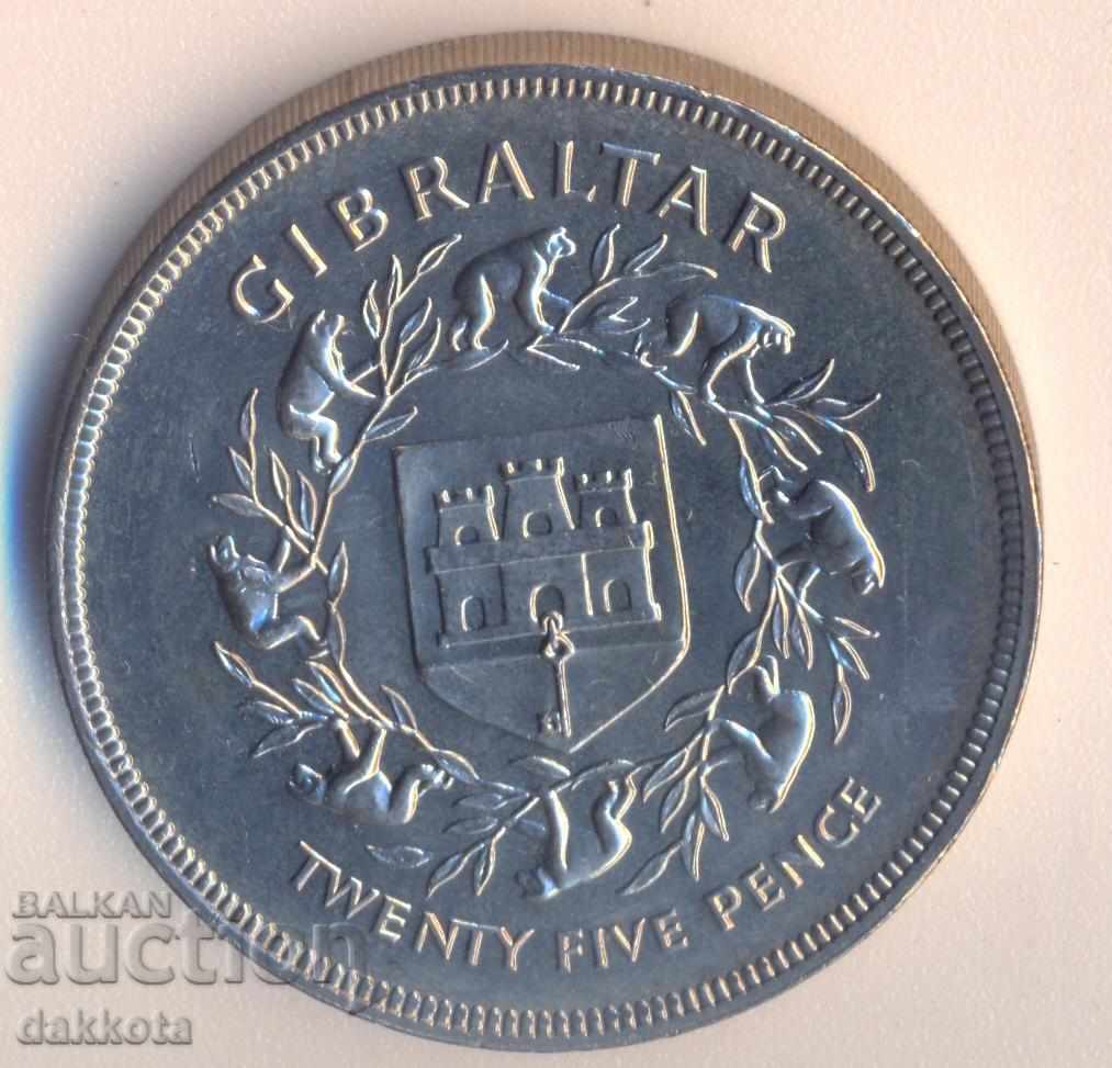 Gibraltar 25 pence 1977 28,47 g, 38,61 mm, thickness 3,3 mm