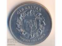 Гибралтар 25 пенса 1977 г. 28,47 гр., 38.61 mm, дебела3.3 mm
