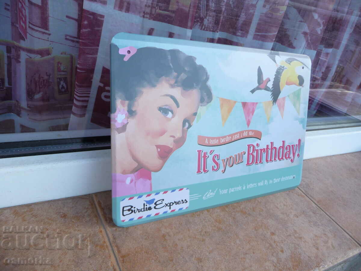 metal semn diverse La multi ani pasăre de vacanță cu preț 18.00 BGN | € 9.20