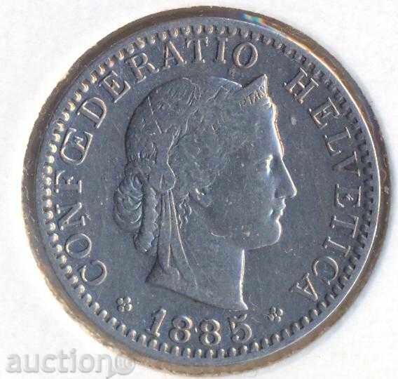 Elveția 20 rapeluri 1885 cu preț 4.90 BGN | € 2.51