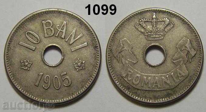 România 10 băi 1905 XF moneda