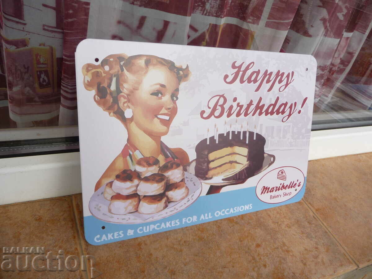 Metal plate food Birthday cake sweets celebration with price 18.00 BGN | € 9.20 Metal plate food Birthday cake sweets celebration with price 18.00 BGN | € 9.20