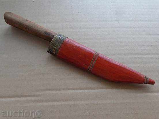 Auction Old Bulgarian knife with cane, karaoke, dagger, blade Auction Old Bulgarian knife with cane, karaoke, dagger, blade