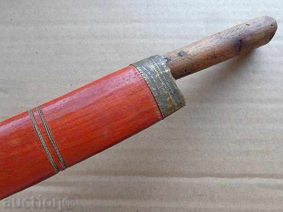 Old Bulgarian knife with cane, karaoke, dagger, blade - 7 Old Bulgarian knife with cane, karaoke, dagger, blade - 7