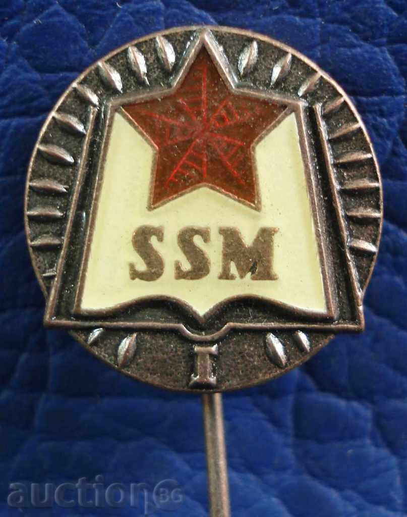 3642 Чехословакия знак комсомолският съюз на Чехословакия