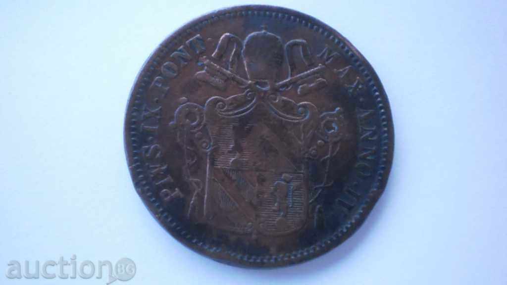 Ватикана 1 Байочо 1850 R Рядка Монета