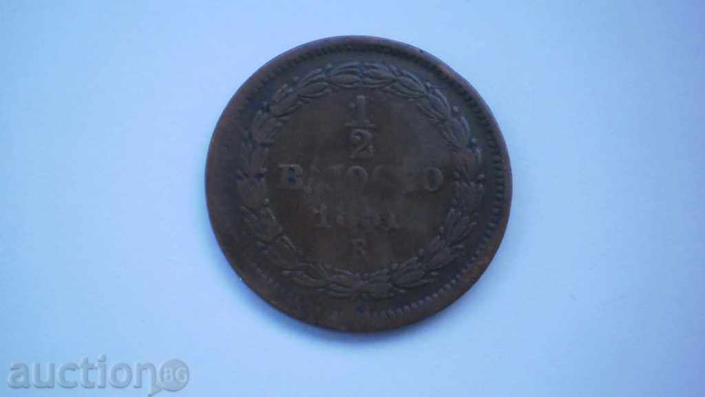 Ватикана ½ Байочо 1851 R Рядка Монета с цена € 12.78 | 25.00 лв.