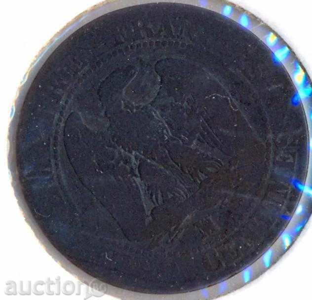 Γαλλία 5 centimes 1857th, ένα σπάνιο νόμισμα