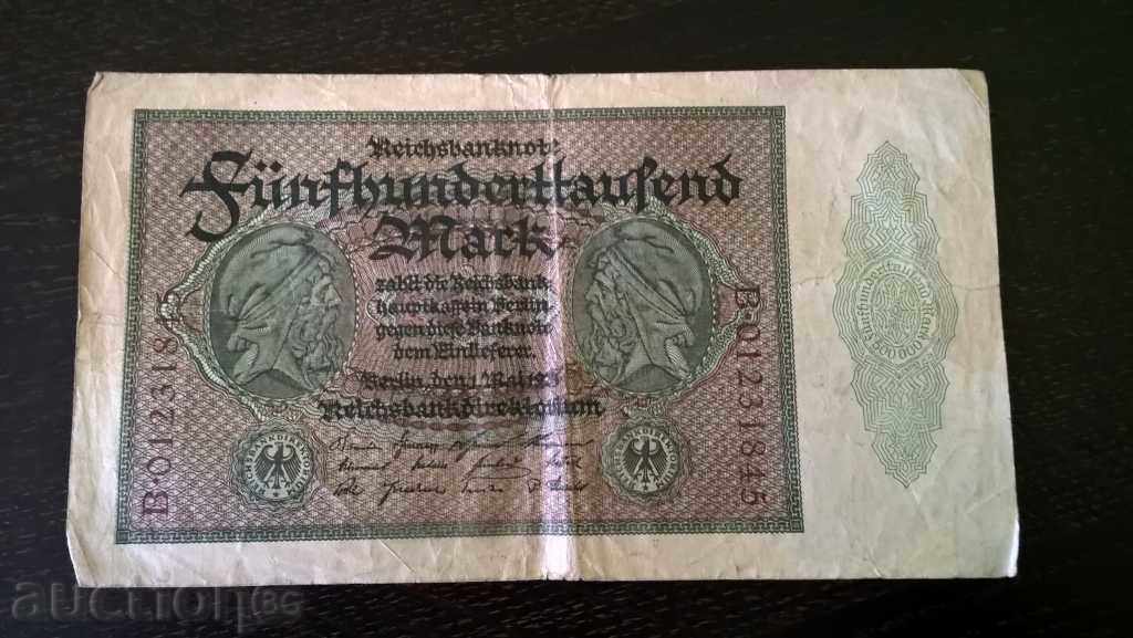 Reich banknote - Germany - 500,000 marks | 1923
