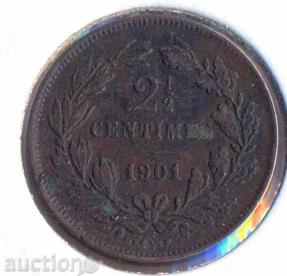 Luxemburg 2 1/2 centime 1901