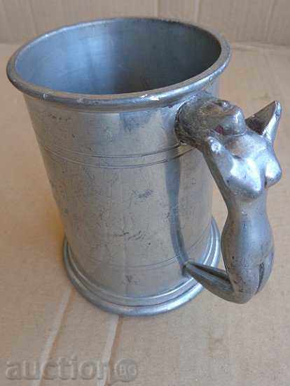 Old silver mug, cup, goblet with price 45.00 BGN | € 23.01 Old silver mug, cup, goblet with price 45.00 BGN | € 23.01