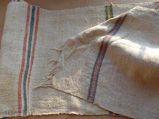 An old hand-woven hemp fabric cloth trail - 6 An old hand-woven hemp fabric cloth trail - 6