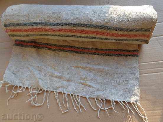 An old hand-woven hemp fabric cloth trail